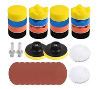 iewrtcin 22 Pieces Polishing Pads Kit,80 mm Polishing Pads, Drill Polishing Pad Car Polishing Pad for Auto Car Polishing, Sanding, Waxing