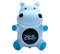 iewrtcin Baby Bath Thermometer, Waterproof Digital Newborn Water Thermometer for Bathtub Floating Toy, High-precision Smart Room Temperature Thermometer with LED Automatic Induction Switch (Hippo)