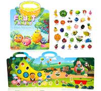 iewrtcin Fruit Sticker Book, Reusable Fruit Sticker Books for Toddlers, Kids Sticker Books for 2 Year Olds, Childrens Activity Quiet Book , Stickers Book for Boy Girl