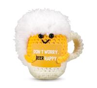 iewrtcin Funny Positive beer Doll, University Gifts, Mini Plush Knitted Wool Dolls with Card, Positive Plush Potato Doll of Cute Encouraging Gift for Kids Adults, Christmas Stocking Stuffers