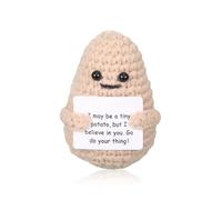 iewrtcin Funny Potato Doll With Positive Card, Mini Plush Knitted Wool Doll, Cute Encouraging Gift For Kids Adults