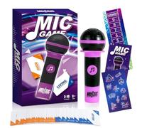 iewrtcin Grab That Mic Card Games - Mic Karaoke Party Game, 2-10 Players - Music Card Games with 260 Lyrics (130 Cards) for Hilarious Nights & Birthday Party & Family Karaoke Game