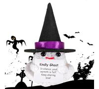 iewrtcin Mini Creative Positive Pumpkin Halloween Doll, Funny Decoration Creative Knitted with Affirmation Card, Wool Plush Good Luck Gift for Friends Halloween Thanksgiving Day