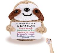 iewrtcin Positive Crochet Sloth Gifts,Emotional Support Crochet
