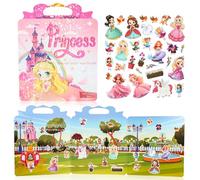 iewrtcin Princess Sticker Book, Reusable Sticker Books for Toddlers, Waterproof Kids Princess Stickers Book for 2+ Year Olds, Stickers Bookf or Girl Christmas, Birthday and Holiday Gifts