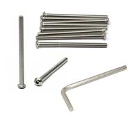 iexcell 10 Pcs 1/4-20 x 3-1/2" Hex Socket Button Head Cap Screws Bolts, with Hex Key Spanner