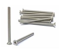iexcell 10 Pcs 1/4-20 x 3-1/4" Stainless Steel 304 Phillips Drive Flat Head Countersunk Screws Bolts Kit