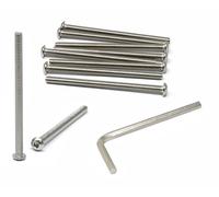 iexcell 10 Pcs 1/4-20 x 3-3/4" Hex Socket Button Head Cap Screws Bolts, with Hex Key Spanner