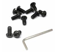iexcell 10 Pcs M10 x 20mm Thread Pitch 1.5 mm Alloy Steel 12.9 Grade Hex Socket Button Head Cap Screws Bolts Kit, Black Oxide Finish