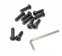 iexcell 10 Pcs M10 x 35mm Thread Pitch 1.5 mm Alloy Steel 12.9 Grade Hex Socket Button Head Cap Screws Bolts Kit, Black Oxide Finish