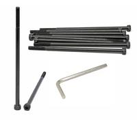 iexcell 10 Pcs M5 x 120mm Partially Threaded Thread Pitch 0.8 mm Alloy Steel 12.9 Grade Hex Socket Head Cap Screws Bolts Kit, Black Oxide Finish