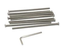 iexcell 10 Pcs M5 x 130mm Thread Pitch 0.8 mm Stainless Steel 304 Hex Socket Button Head Cap Screws Bolts Kit
