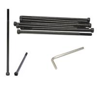 iexcell 10 Pcs M5 x 135mm Partially Threaded Thread Pitch 0.8 mm Alloy Steel 12.9 Grade Hex Socket Head Cap Screws Bolts Kit, Black Oxide Finish