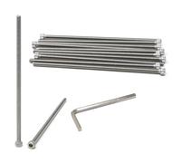 iexcell 10 Pcs M5 x 140mm Thread Pitch 0.8 mm Stainless Steel 304 Hex Socket Head Cap Screws Bolts Kit