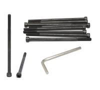 iexcell 10 Pcs M6 x 115mm Partially Threaded Thread Pitch 1 mm Alloy Steel 12.9 Grade Hex Socket Head Cap Screws Bolts Kit, Black Oxide Finish