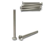 iexcell 10 Pcs M8 x 85mm Thread Pitch 1.25 mm Stainless Steel 304 Phillips Drive Pan Head Screws Bolts, Bright Finish
