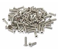 iexcell 100 Pcs #10-24 x 3/4" Stainless Steel 304 Phillips Drive Flat Head Countersunk Screws Bolts Kit