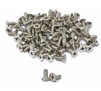 iexcell 100 Pcs #10-24 x 7/16" Stainless Steel 304 Phillips Drive Flat Head Countersunk Screws Bolts Kit