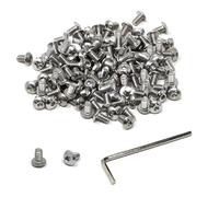 iexcell 100 Pcs #4-40 x 3/16" Stainless Steel 304 Hex Socket Button Head Cap Screws Bolts Kit