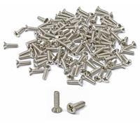iexcell 100 Pcs #6-32 x 1/2" Stainless Steel 304 Phillips Drive Flat Head Countersunk Screws Bolts Kit