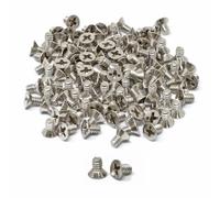 iexcell 100 Pcs #6-32 x 1/4" Stainless Steel 304 Phillips Drive Flat Head Countersunk Screws Bolts Kit