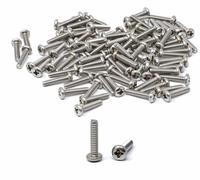 iexcell 100 Pcs #6-32 x 5/8" Stainless Steel 304 Phillips Drive Pan Head Screws Bolts Kit