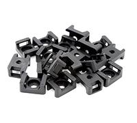 iexcell 100 Pcs Black 9 mm Cable Tie Base Saddle Type Mount Wire Holder