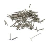 iexcell 100 Pcs M2 x 16mm Thread Pitch 0.4 mm Stainless Steel 304 Hex Socket Button Head Cap Screws Bolts Kit