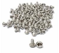 iexcell 100 Pcs M4 x 6mm Thread Pitch 0.7 mm Stainless Steel 304 Phillips Drive Pan Head Screws Bolts Kit