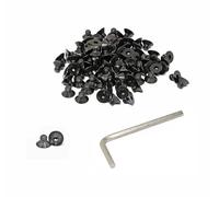 iexcell 100 Pcs M6 x 8mm Thread Pitch 1 mm Alloy Steel 10.9 Grade Hex Socket Flat Head Cap Screws Bolts Kit, Black Oxide Finish