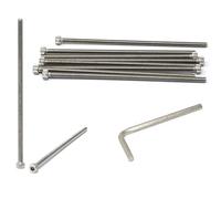 iexcell 15 Pcs M5 x 130mm Thread Pitch 0.8 mm Stainless Steel 304 Hex Socket Head Cap Screws Bolts Kit