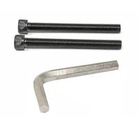 iexcell 2 Pcs M12 x 120mm Thread Pitch 1.75 mm Alloy Steel 12.9 Grade Hex Socket Head Cap Screws Bolts Kit, Black Oxide Finish