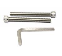 iexcell 2 Pcs M12 x 120mm Thread Pitch 1.75 mm Stainless Steel 304 Hex Socket Head Cap Screws Bolts Kit