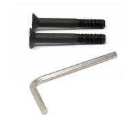 iexcell 2 Pcs M12 x 90mm Partially Threaded Thread Pitch 1.75 mm Alloy Steel 12.9 Grade Hex Socket Flat Head Cap Screws Bolts Kit, Black Oxide Finish