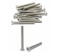 iexcell 20 Pcs 1/4-20 x 2-1/2" Stainless Steel 304 Phillips Drive Flat Head Countersunk Screws Bolts Kit