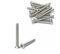 iexcell 20 Pcs 1/4-20 x 2-1/4" Stainless Steel 304 Phillips Drive Flat Head Countersunk Screws Bolts Kit