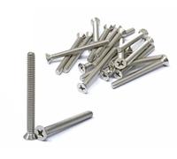 iexcell 20 Pcs 1/4-20 x 2-5/8" Stainless Steel 304 Phillips Drive Flat Head Countersunk Screws Bolts Kit