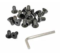 iexcell 20 Pcs 3/8-16 x 3/4" Alloy Steel 10.9 Grade Hex Socket Flat Head Cap Screws Bolts Kit, Black Oxide Finish