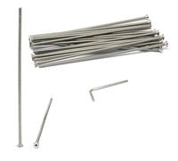 iexcell 20 Pcs M4 x 160mm Thread Pitch 0.7 mm Stainless Steel 304 Hex Socket Flat Head Cap Screws Bolts Kit
