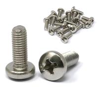 iexcell 20 Pcs M8 x 22mm Thread Pitch 1.25 mm Stainless Steel 304 Phillips Drive Pan Head Screws Bolts, Bright Finish