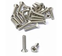 iexcell 25 Pcs 1/4-20 x 1-1/8" Stainless Steel 304 Phillips Drive Flat Head Countersunk Screws Bolts Kit