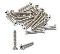 iexcell 25 Pcs 1/4-20 x 1-5/8" Stainless Steel 304 Phillips Drive Flat Head Countersunk Screws Bolts Kit