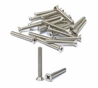 iexcell 25 Pcs 1/4-20 x 1-7/8" Stainless Steel 304 Phillips Drive Flat Head Countersunk Screws Bolts Kit