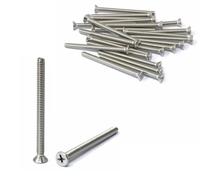 iexcell 25 Pcs #10-24 x 2-1/2" Stainless Steel 304 Phillips Drive Flat Head Countersunk Screws Bolts Kit