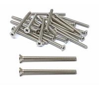 iexcell 25 Pcs #10-24 x 2-1/4" Stainless Steel 304 Phillips Drive Flat Head Countersunk Screws Bolts Kit