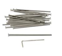 iexcell 25 Pcs M3 x 90mm Thread Pitch 0.5 mm Stainless Steel 304 Hex Socket Flat Head Cap Screws Bolts Kit