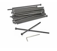 iexcell 25 Pcs M4 x 110mm Partially Threaded Thread Pitch 0.7 mm Alloy Steel 12.9 Grade Hex Socket Head Cap Screws Bolts Kit, Black Oxide Finish