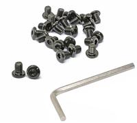 iexcell 25 Pcs M8 x 10mm Thread Pitch 1.25 mm Stainless Steel 304 Hex Socket Flat Head Cap Screws Furniture Screws Bolts Kit, Head Edge Chamfered, Black Oxide Finish