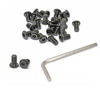 iexcell 25 Pcs M8 x 14mm Thread Pitch 1.25 mm Stainless Steel 304 Hex Socket Flat Head Cap Screws Furniture Screws Bolts Kit, Head Edge Chamfered, Black Oxide Finish