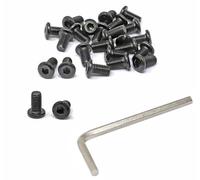 iexcell 25 Pcs M8 x 15mm Thread Pitch 1.25 mm Stainless Steel 304 Hex Socket Flat Head Cap Screws Furniture Screws Bolts Kit, Head Edge Chamfered, Black Oxide Finish